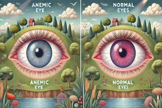 Anemic Eyes Vs. Normal Eyes
